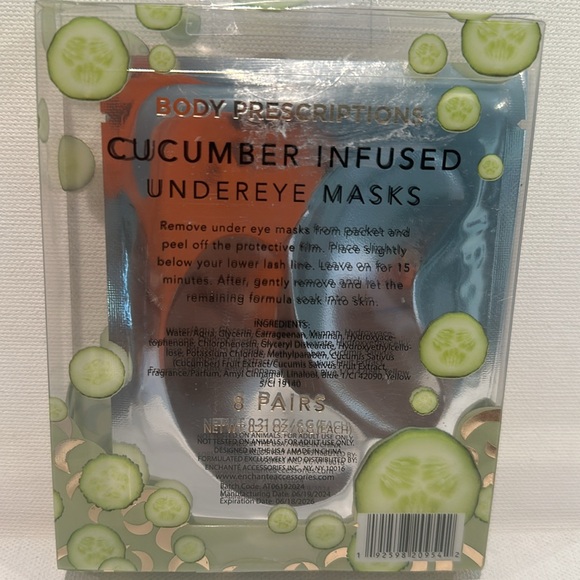 Body Prescriptions Cucumber Infused (8) pairs of Under Eye Masks. - Picture 2 of 2